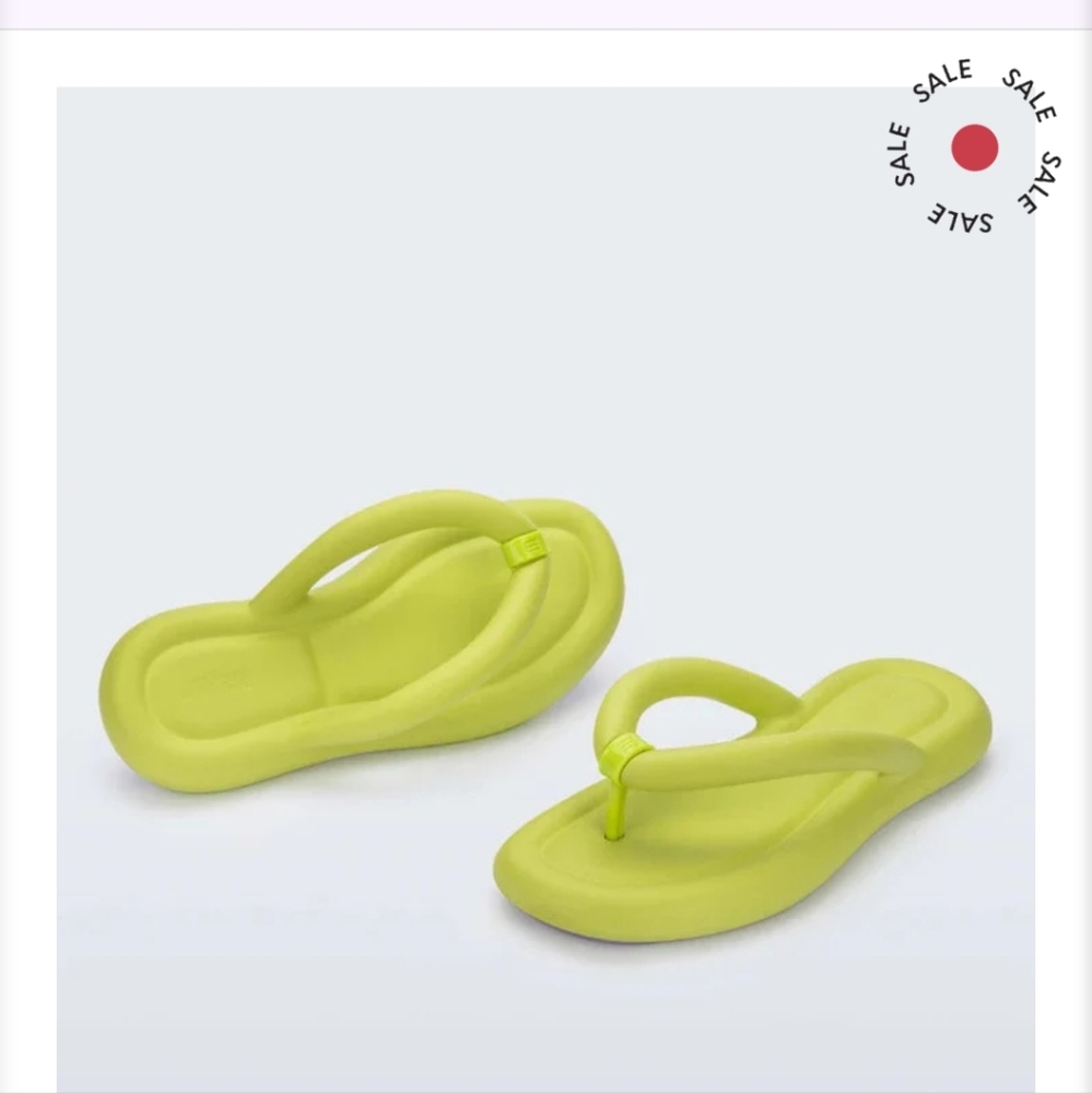 Melissa "Free" Flip Flops Lime Green